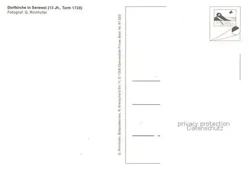 AK / Ansichtskarte Serwest Dorfkirche Serwest