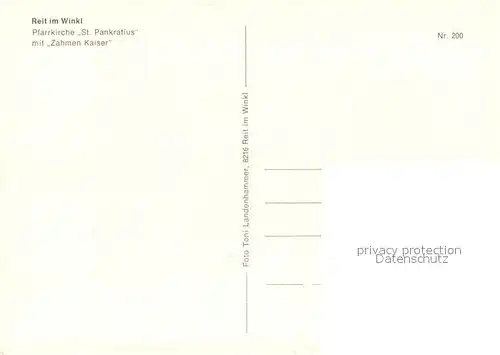 AK / Ansichtskarte Reit_Winkl Pfarrkirche Sankt Pankratius Zahmer Kaiser Reit_Winkl