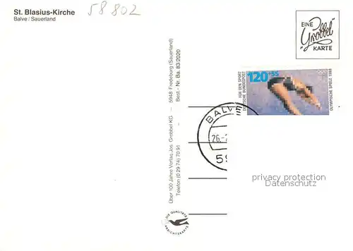 AK / Ansichtskarte Balve Sankt Blasisus Kirche Balve