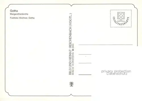 AK / Ansichtskarte Gotha_Thueringen Margarethenkirche Gotha Thueringen