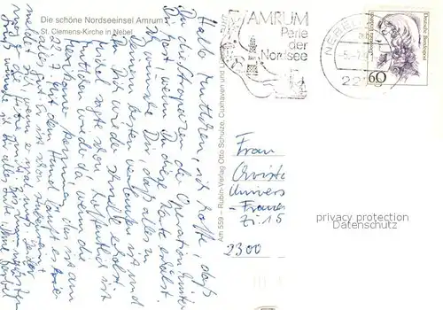 AK / Ansichtskarte Nebel_Amrum Sankt Clemens Kirche Nebel Amrum