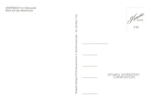 AK / Ansichtskarte Amorbach_Miltenberg Abteikirche 