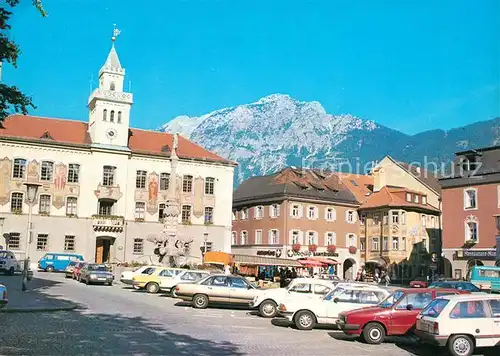 AK / Ansichtskarte Bad_Reichenhall Rathaus Hochstaufen Bad_Reichenhall