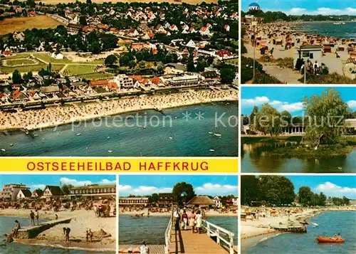 AK / Ansichtskarte Haffkrug_Ostseebad Fliegeraufnahme Strand  Haffkrug_Ostseebad
