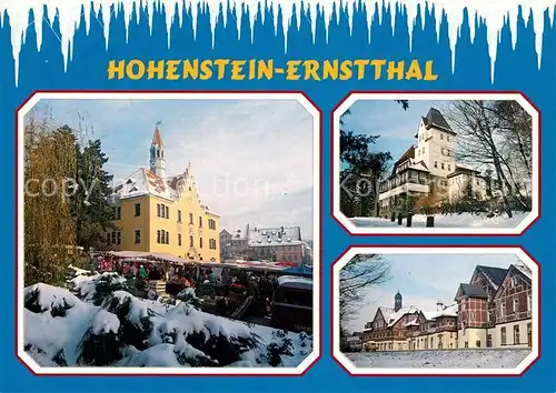 AK / Ansichtskarte Hohenstein Ernstthal Marktplatz Rathaus Berggasthaus Pfaffenberg Bethlehemstadt Hohenstein Ernstthal