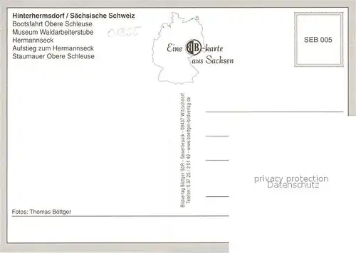 AK / Ansichtskarte Hinterhermsdorf Bootsfahrt Obere Schleuse Museum Waldarbeiterstube Hermannseck Hinterhermsdorf