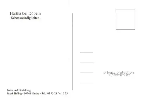 AK / Ansichtskarte Hartha_Doebeln Halbmeilensaeule Froschbrunnen Markt Stadtkirche Sternwarte Hartha Doebeln