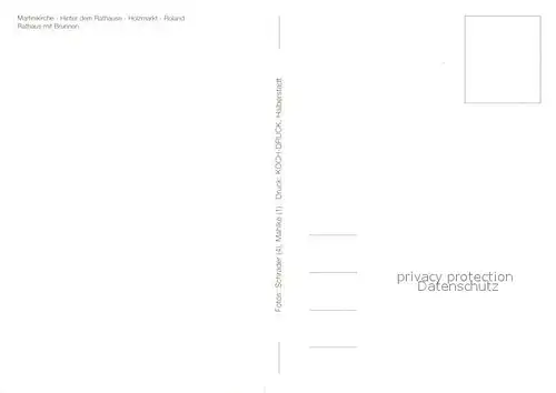 AK / Ansichtskarte Halberstadt Marienkirche Hinter dem Rathaus Holzmarkt Roland Rathaus Brunnen Halberstadt