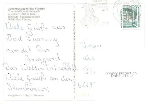 AK / Ansichtskarte Bad_Fuessing Johannesbad Fliegeraufnahme Bad_Fuessing