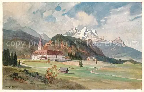 AK / Ansichtskarte Kruen Schloss Elmau Kruen