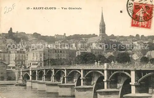 AK / Ansichtskarte Saint_Cloud Panorama Kirche Bruecke Saint Cloud