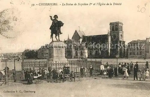 AK / Ansichtskarte Cherbourg_Octeville_Basse_Normandie Statue de Napoleon I Cherbourg_Octeville