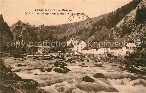 AK / Ansichtskarte Biaufond Les Gorges du Doubs Frontiere Franco Suisse Biaufond