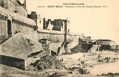 AK / Ansichtskarte Saint Malo_Ille et Vilaine_Bretagne REmparts Porte des Champs Vauverts Saint Malo_Ille et Vilaine