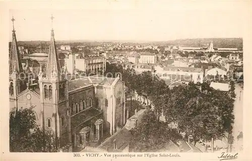 AK / Ansichtskarte Vichy_Allier Panorama Eglise Saint Louis Vichy Allier