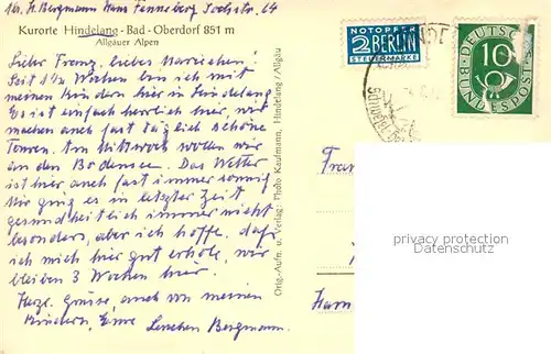 AK / Ansichtskarte Hindelang_Bad Oberdorf Panorama Hindelang_Bad