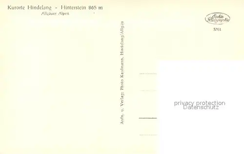 AK / Ansichtskarte Hindelang Hinterstein Hindelang
