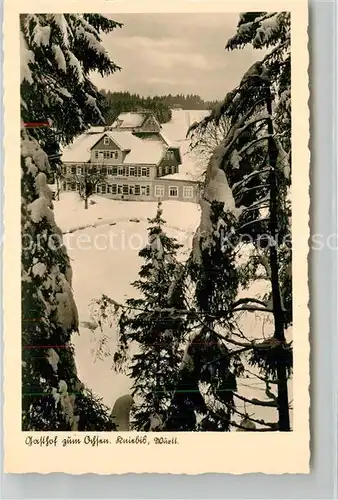 AK / Ansichtskarte Kniebis_Freudenstadt Gasthof zum Ochsen Winter Kniebis_Freudenstadt