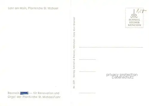 AK / Ansichtskarte Lohr_Main Pfarrkirche Sankt Michael Lohr_Main