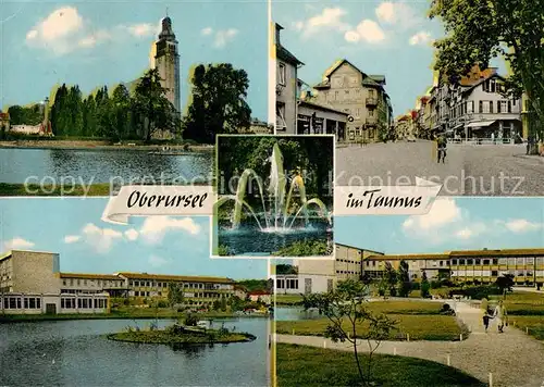 AK / Ansichtskarte Oberursel_Taunus Kirche Stadtansichten Park Oberursel Taunus