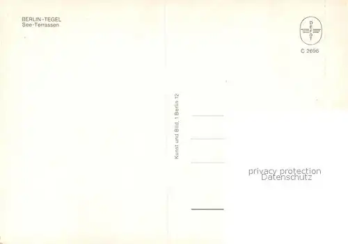 AK / Ansichtskarte Berlin Tegel See Terrassen Berlin Tegel