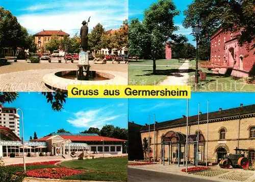 AK / Ansichtskarte Germersheim Stadtplatz Park Kurhaus Zeughaus Germersheim