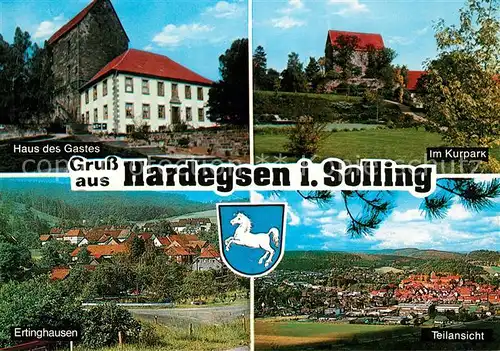 AK / Ansichtskarte Hardegsen Haus des Gastes Kurpark Ertinghausen Panorama Hardegsen