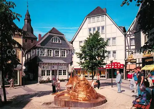 AK / Ansichtskarte Hattingen_Ruhr Obermarkt mit Treidlerbrunnen Hattingen Ruhr