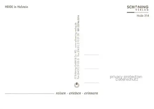 AK / Ansichtskarte Heide_Dithmarschen Altes Pastorat Klaus Groth Stein St Georg Brunnen St Juergen Kirche Markt Wasserturm Schusterjunge Heide Dithmarschen