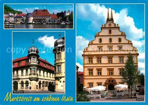 AK / Ansichtskarte Marktbreit Mainpartie Marktplatz Schloss Marktbreit