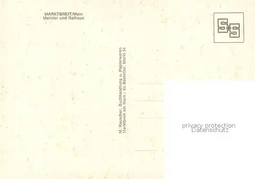 AK / Ansichtskarte Marktbreit Maintor mit Rathaus Marktbreit