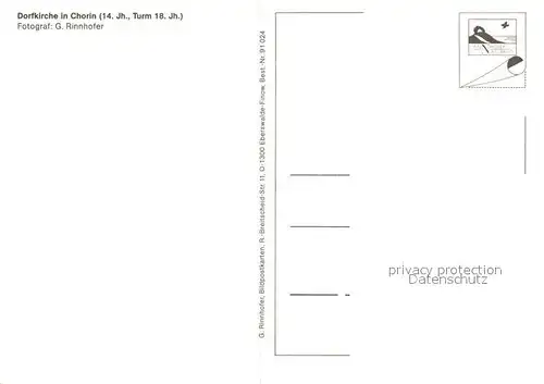 AK / Ansichtskarte Chorin Dorfkirche Chorin