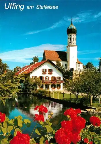 AK / Ansichtskarte Uffing_Staffelsee Pfarrkirche Sankt Agatha  Uffing_Staffelsee