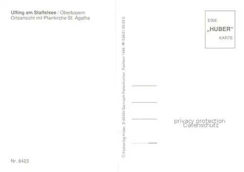 AK / Ansichtskarte Uffing_Staffelsee Pfarrkirche Sankt Agatha  Uffing_Staffelsee