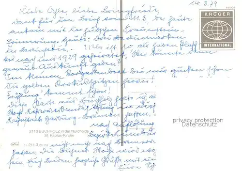 AK / Ansichtskarte Buchholz_Nordheide Sankt Paulus Kirche  Buchholz Nordheide