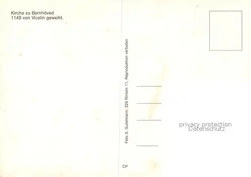 AK / Ansichtskarte Bornhoeved Kirche Bornhoeved
