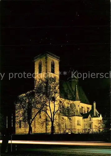 AK / Ansichtskarte Bingen_Rhein Basilika Sankt Martin Nacht Bingen Rhein