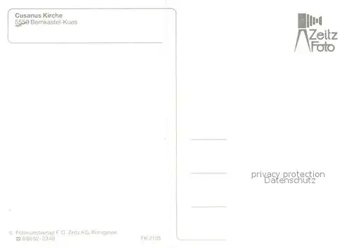 AK / Ansichtskarte Bernkastel Kues Cusanus Kirche Bernkastel Kues