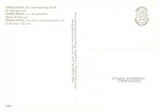 AK / Ansichtskarte Dinkelsbuehl Sankt Georgskirche Dinkelsbuehl