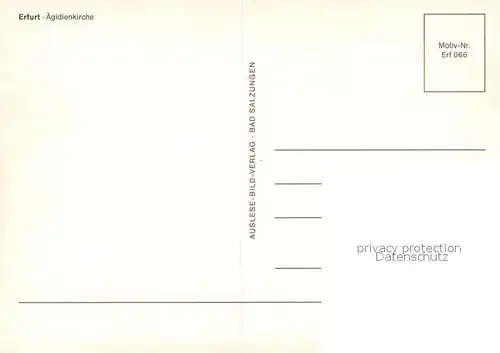 AK / Ansichtskarte Erfurt Aegidienkirche Erfurt
