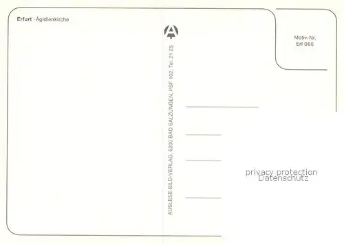 AK / Ansichtskarte Erfurt aegidienkirche Erfurt