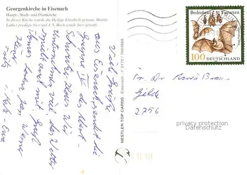 AK / Ansichtskarte Eisenach_Thueringen Georgenkirche Haupt Stadt und Pfarrkirche Eisenach Thueringen