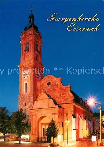 AK / Ansichtskarte Eisenach_Thueringen Georgenkirche Nachtaufnahme Eisenach Thueringen