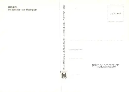 AK / Ansichtskarte Husum_Nordfriesland Marienkirche Marktplatz Husum_Nordfriesland