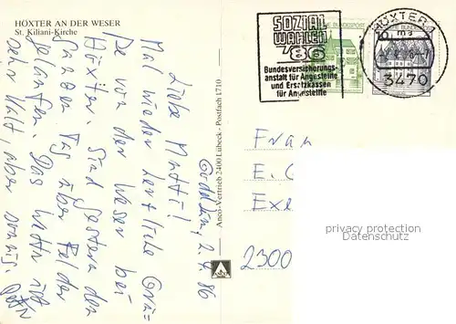 AK / Ansichtskarte Hoexter_Weser Sankt Kiliani Kirche Hoexter Weser