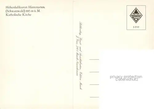 AK / Ansichtskarte Hinterzarten Maria in der Zarten katholische Kirche Hinterzarten