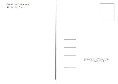 AK / Ansichtskarte Gstadt_Chiemsee Kirche Sankt Petrus Gstadt_Chiemsee