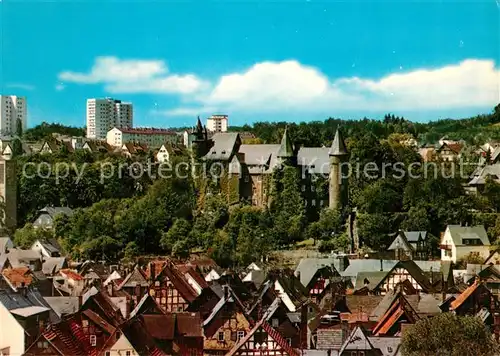 AK / Ansichtskarte Herborn_Hessen Schloss Stadtpanorama Herborn Hessen
