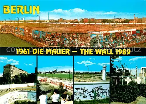 AK / Ansichtskarte Berlin Die Mauer Wachturm Grenzanlagen weisse Kreuze Berlin