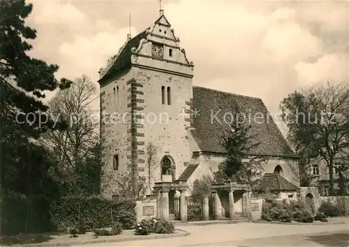 AK / Ansichtskarte Coswig_Sachsen Alte Kirche Baudenkmal 15. Jhdt. Coswig Sachsen